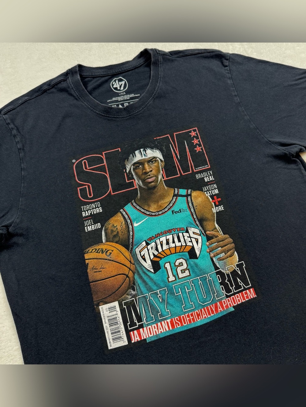 47 X Slam T-shirt men’s size large black slam my turn magazine cover Ja marant